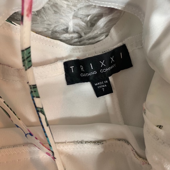 Trixxi Juniors Floral Bow-Back Dress Size 7 - Picture 5 of 8